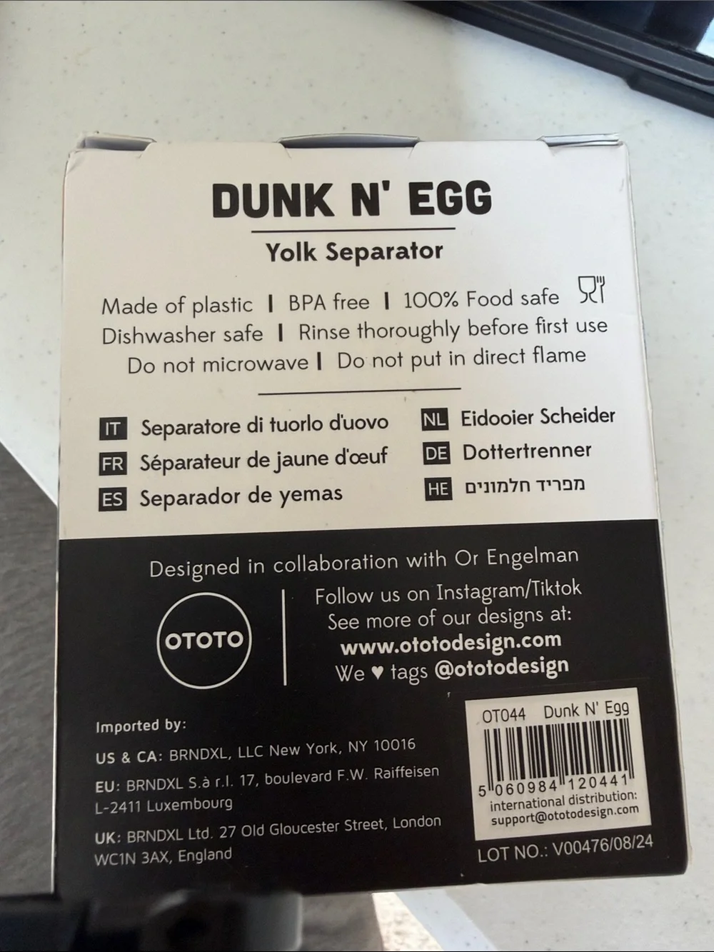 OTOTO Dunk N' Egg Yolk Separator